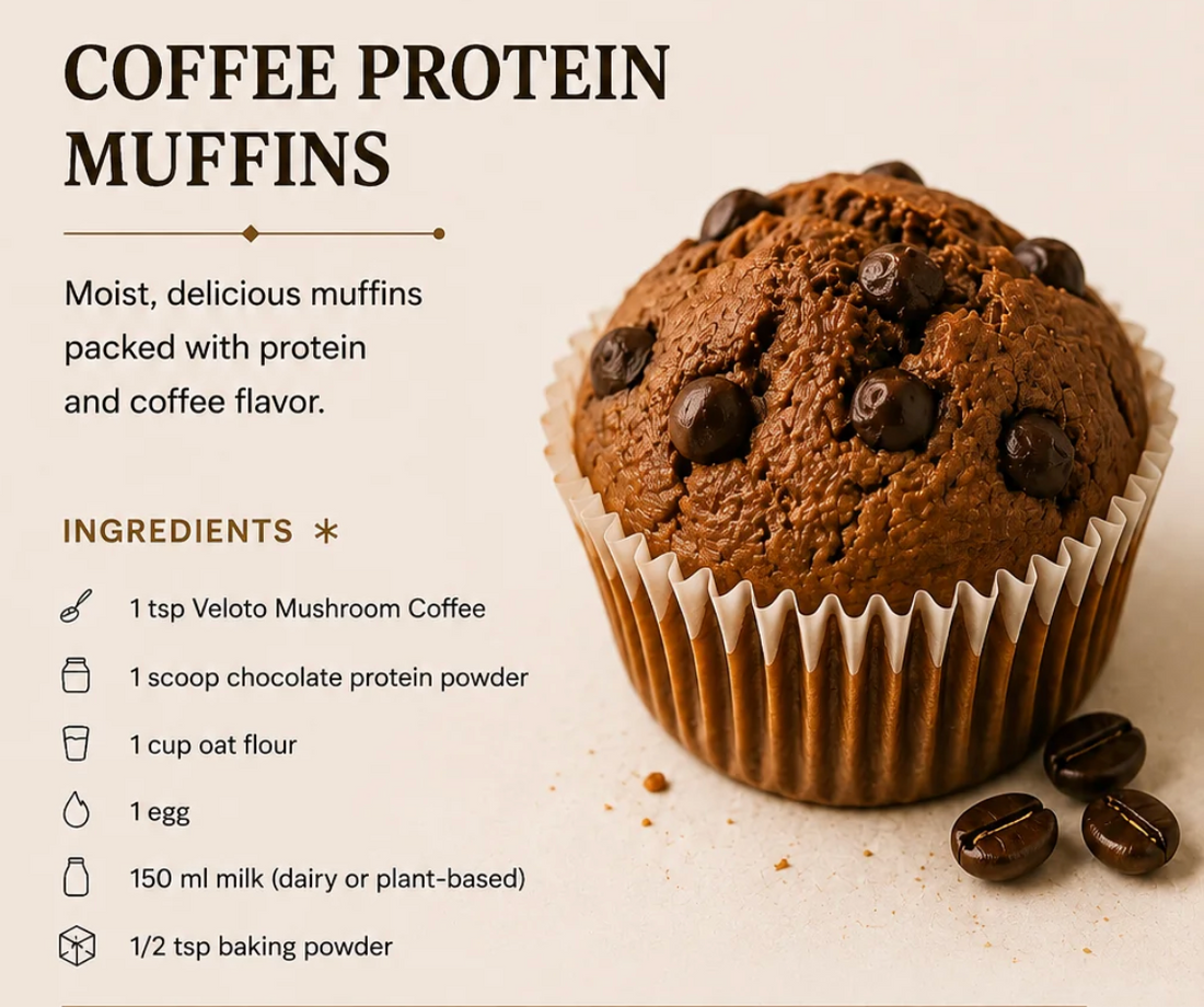  High Protein-mushroom coffee-Muffins